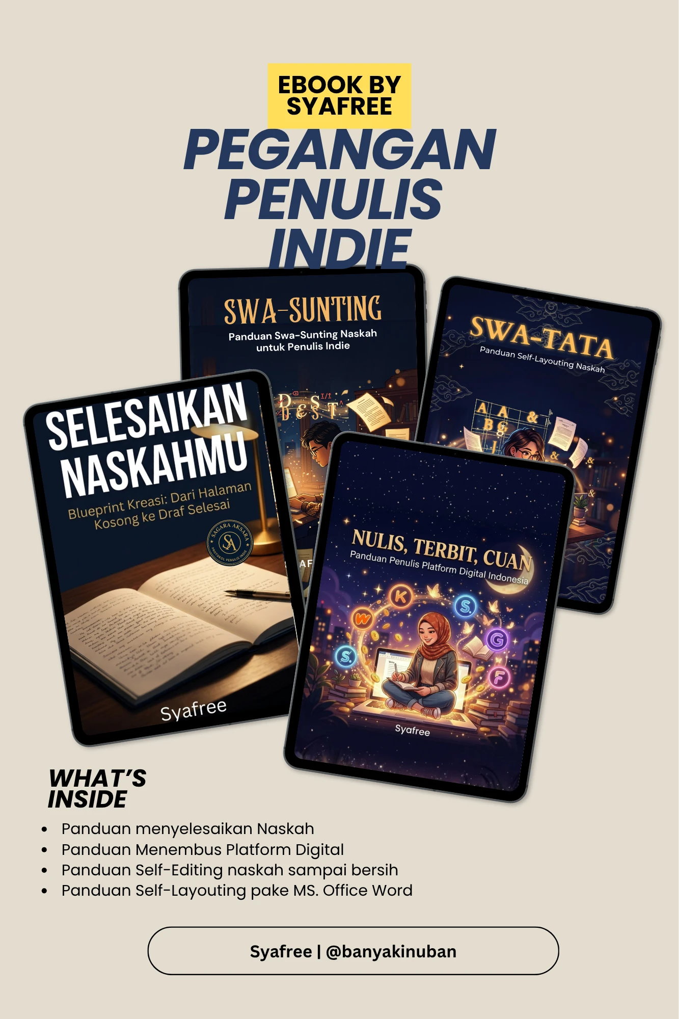 Mockup Bundle 4 Buku Protokol